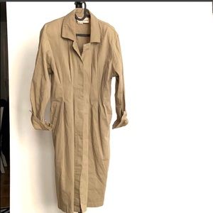 Vintage 80s Long Sleeve Button Down Shirt Dress